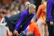 Olivia Dunne at an LSU v Auburn meet